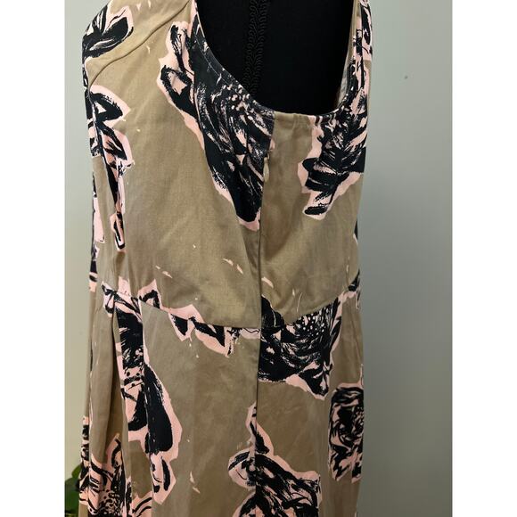 Lane Bryant Plus Size Sleeveless Tan pink black dress 20 - Picture 3 of 9